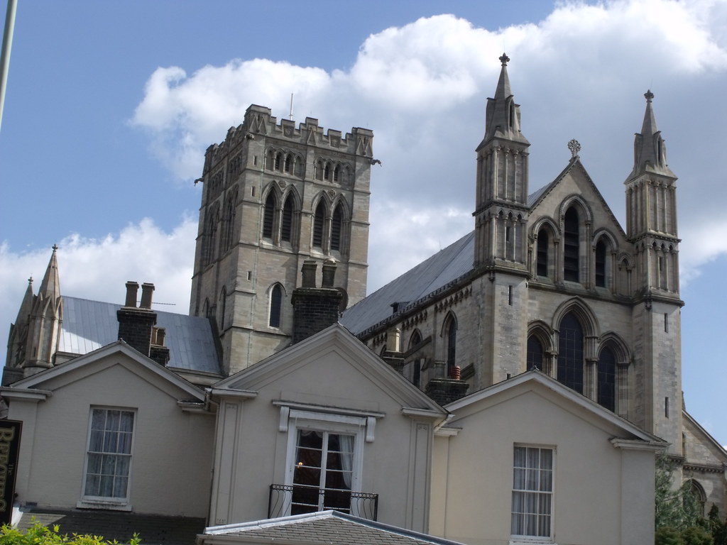 Cathedral Church of St John the Baptist, Norwich - above The Beeches Hotel (2 and 2A Earlham Road)